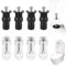 8 Stück WC Deckel Schrauben Sitz,WC Sitz Befestigung,Toilettensitz Behoben Schraube,WC Sitz Schrauben,Schrauben für Toilettensitz,Gummispreizbolzen Set,für Toilette Top Montage Scharnier Zubehör