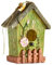 Baoblaze Hanging Bird House Outdoor Bird Nest Rustic Resin Novelty Decorative Birdhouse Bird Hut Bird Lovers Gift for Fence Trees Yard, Green