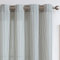 TOPICK Linen Curtains for Living Room 84 inches Long Blue Striped Curtains for Bedroom Light Filtering Eyelet Curtain Window Decoration 2 Panels