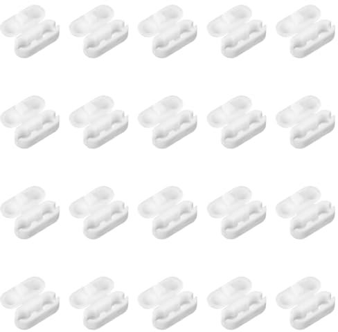 Nynkyon 20PCS Reusable Plastic Chain Connectors fits 4.5mm Roller Blind Chain, Vertical Blind Ball Chain, Roman Blind Ball Chain Connectors,Roman Blind Clips