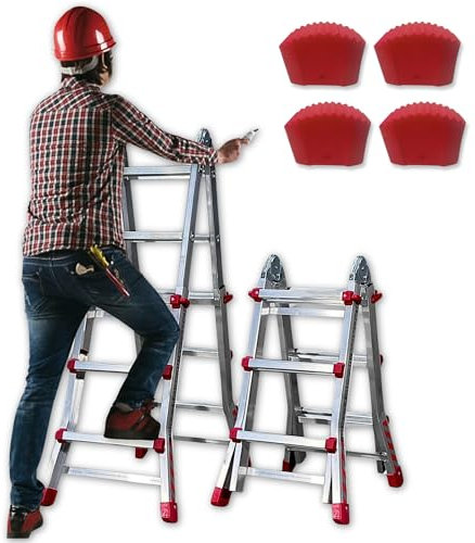 BTF Premium Escalera Telescópica hasta 12 Peldaños | Escaleras Plegables Aluminio | Escalera Extensible 2,7 Metros y 150kg | Multiposición Ladder | Escada Certificación EN131