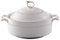 Xweptuy Soup Tureen, 1.5L White Ceramic Serving Bowl with Gold Border, Double Handle, Lid & Ladle Set