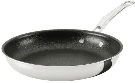 Hestan ProBond Luxe TITUM Nonstick Skillet, 11-Inch Professional Clad Stainless Steel, ProCore Tri-Ply Clad Construction, Polished Exterior, Induction & Oven Safe