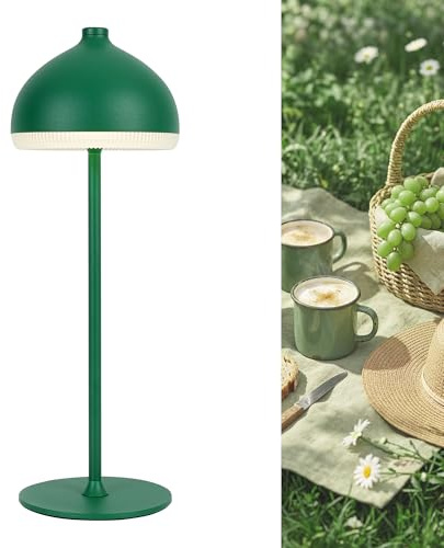 LuminexDesigns Lámpara de Mesa Inalámbrica, Lámpara LED Recargable con 3 Colores de Luz y Regulación Táctil, Iluminación Ambiental Portátil para Dormitorio, Oficina, Salón y Exterior VIOA TL13