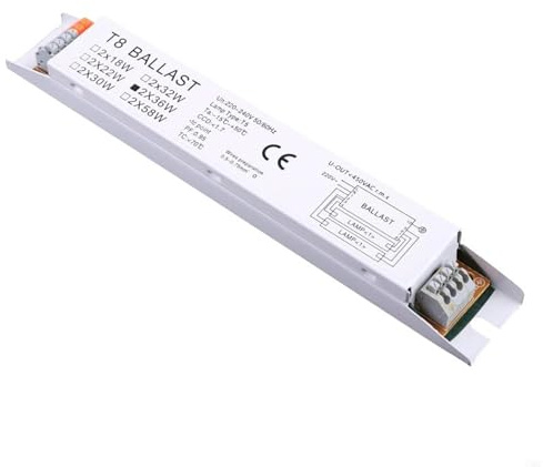 Janmobrian Ballast Elettronico, Electronic Ballast 1 Pz. 2x36W Reattore Elettronico Compatto Con Accensione Istantanea, Lampade Fluorescenti Da Scrivania, For Forniture Ufficio Domestico