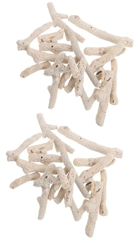 ERINGOGO Piedras de Coral Naturales para Acuarios 250 G Grava Decorativa Triturada para Filtro de Acuario Regulación de Ph y Paisajismo Acuático Ecológico para Estanques y Peces de Agua