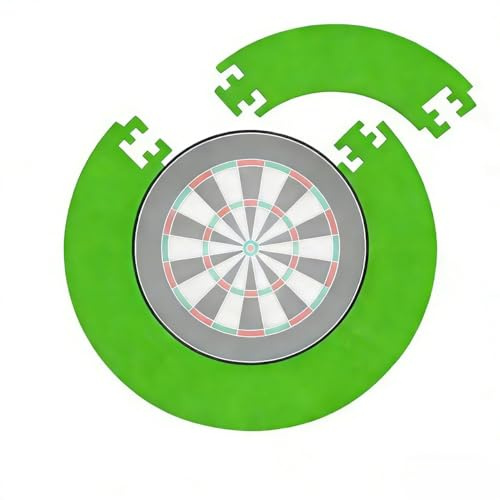 Anello di protezione per bersaglio, 5 pezzi, Ø 45 cm, diametro totale 72 cm, protezione da parete (verde per bersaglio Ø 45 cm, diametro totale 72 cm)