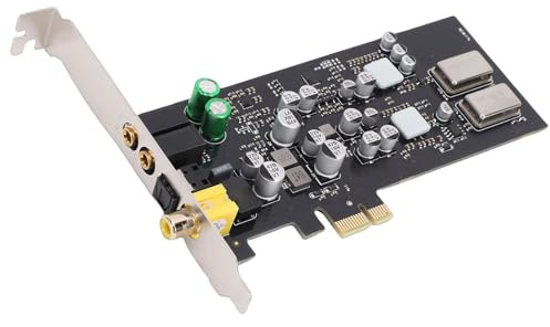 Jectse Tarjeta de Sonido PCIE, Controlador de Auriculares DAC Dual con ES9018K2M SABRE32 DAC, Tarjeta de Sonido HiFi para OS X, Salida Coaxial óptica, 127dB C 120dB +N