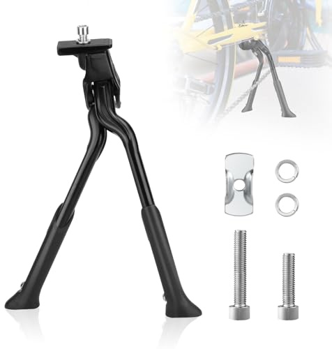 GZGXKJ Supporto universale per bicicletta, supporto a due gambe antiscivolo, regolabile, per biciclette pieghevoli, mountain bike, city bike, e-bike