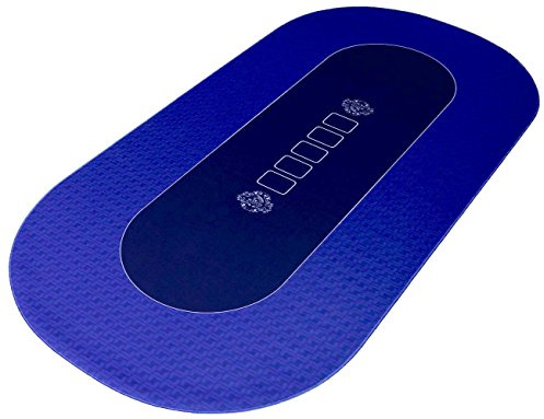 Bullets Playing Cards, Profi Pokermatte blau in 90 x 180cm eigenen Pokertisch, Deluxe Pokertuch, Pokerteppich, Pokertischauflage