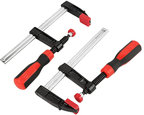 Sargento de Barra en F, 50 x 150 mm, Kit de 2 Piezas, Abrazaderas de Madera, Herramientas de Acero para Carpintería