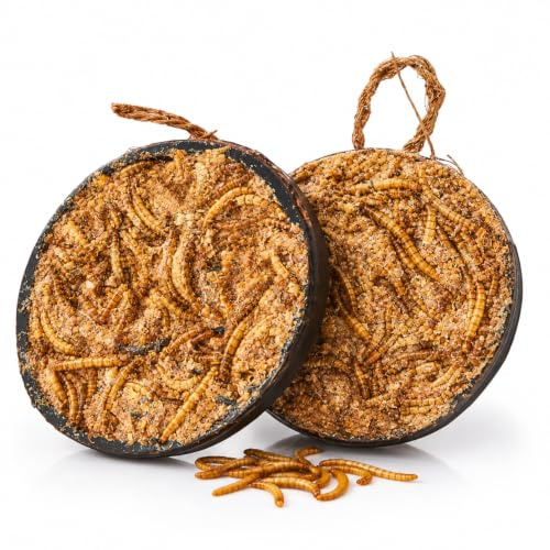 Garden Ting Mealworm Suet Coco Halves Wild Bird Treat, 2 Pack