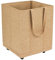 Panier Toile Jute Naturel à roulettes pivotantes 45x45x50 cm 100 litres, Sac à buches, Rangement à la maison