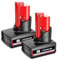 2pcs 12V 5Ah Li-Ion Batería de Repuesto para Milwaukee M12 48-11-2401 48-11-2402 48-11-2412 48-11-2440 48-11-2420 48-11-2460 48-11 -2410 48-11-2411 Herramienta Inalámbrica