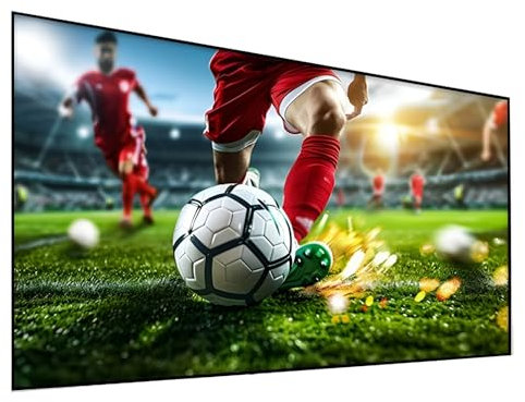 Fixed Frame Projector Screen, 16:9 4K HD 3D Ready Projector Movie Screen, Cinema Screen for Long Throw, Ultra Short Throw Projectors(80in)