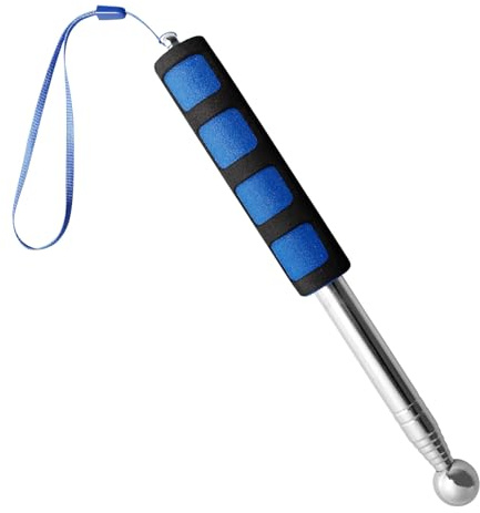 Hopzab Retractable Hollowing Drum Hammer Tile Inspection Tool 115cm | 115cm retractable hollowing drum hammer for tile wall inspection with sponge handle and sound detection design.