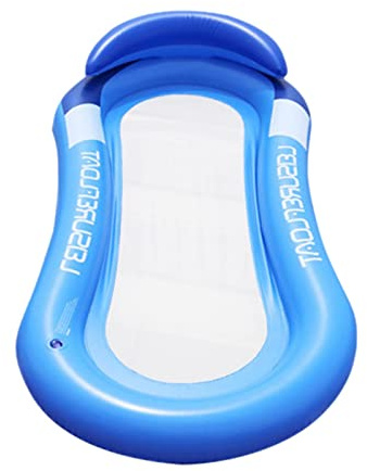 RNXRZANK Floating Pool Bed, Swimming Net, Sofa, Lounge Chair, Water Sofa, Blue, Blue