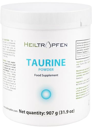 Heiltropfen Taurine Powder | 2 lb - 907 g | 100% Pure Powder | Unflavored | Single Ingredient | Capsule-Free | Dietary Supplement