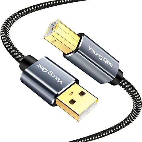 Printer Cable 3 ft, USB Printer Cable High Speed USB 2.0 A Male to Type B Male Scanner Cord Compatible with HP, Canon, Epson, Dell, Brother, Lexmark, Xerox, Samsung etc (3FT/1M)
