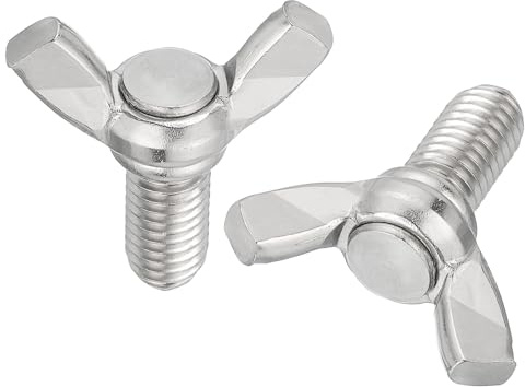 QUARKZMAN 10 Stück M8-1.25x16mm metrische Flügelschrauben, Schmetterlingsbolzen aus 304 Edelstahl, Maschinenbefestigung Daumenschrauben mit metrische Flügelschrauben