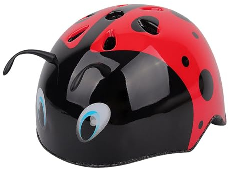 kowaku Casque de vélo pour Enfants Coccinelle 3D, Casque de Cyclisme sur Route avec Boucle réglable, Casque de vélo Confortable pour garçons et Filles, m