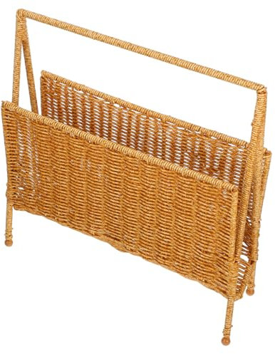 Warmhm Rustikaler Geflochtener Magazin Snack-aufbewahrungskorb Leichter Organizer Im Japanischen Landhausstil Stabiles Regal Für Bücher Essensvorräte Und Vielseitige Küchenorganisation in