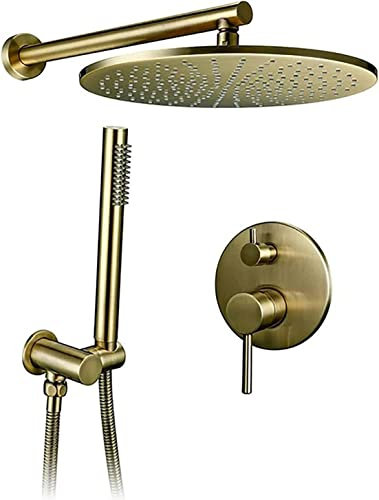 Shower Head Juego de Grifo de Ducha, Ducha Tipo Lluvia para baño con Cabezal de Ducha LED de Acero Inoxidable, Kit de Ajuste de Ducha de una Sola función con válvula empotrada, Cabezal de Ducha de 8