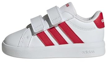 adidas Unisex Baby Grand Court 3.0 Shoes Infants, FTWR White/Pure Ruby/Pure Ruby, 9 UK Child
