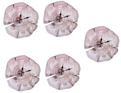 5 pezzi annuali orologio da parete annuale orologio da parete in legno orologio appeso decorazioni per la casa orologio da cucina orologio da parete decorazione soggiorno orologio in legno orologio