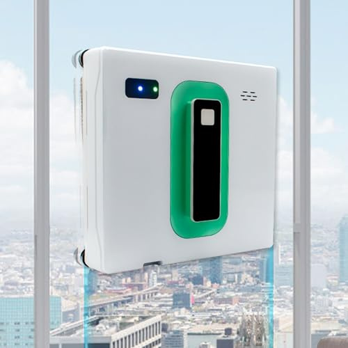 Robot per la Pulizia Delle Finestre Quadrate, Lavavetri con Funzione Spray, Serbatoio Dell'acqua di Grande Capacità da 50 Ml, Pianificazione Intelligente del Percorso, Aspirazione da 2500 Pa per Vetro