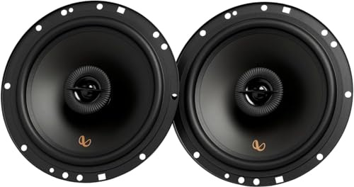 Infinity Alpha 603F Altoparlanti Coassiali Auto 165mm 6-1/2 Pollici Senza Griglie 60W RMS Cono Woofer Plus One Tweeter Cupola PEI Risposta 55Hz-20kHz Sostituzione Originale per Suono Nitido e Bassi