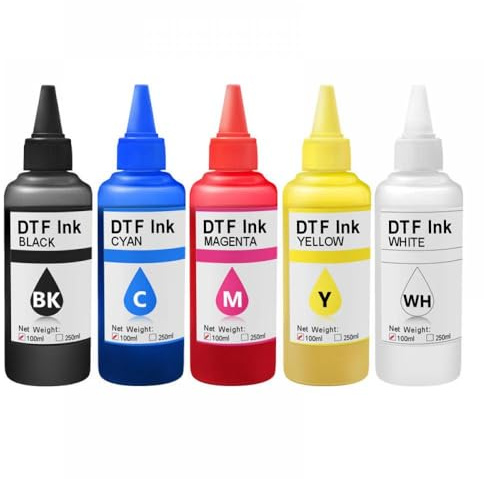Tinta Textil DTF de 100ML para película Pet, Transferencia de Calor, Polvo termofusible Compatible con Impresora Dirent