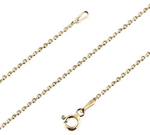 Avesano Ankerkette Damen 925 Silber 24k vergoldet 1 mm – Halskette ohne Anhänger, Made in Italy, 60 cm – Minimalistische Silberkette, Geschenkidee Frauen – 101031-560