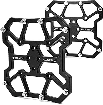 Thinvik Adaptadores de plataforma de pedal sin clip para bicicleta compatibles con Shimano SPD-SL/SPD, Look Keo/Delta, pedales y tacos de bicicleta Peloton, pedales sin clip que se convierten en