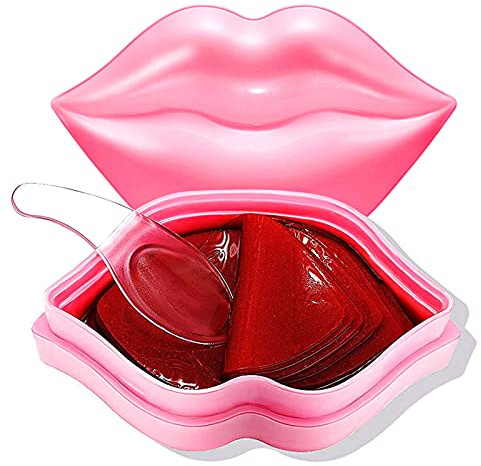 20Pcs Moisturizing/Plumping Lip Mask, Restores Moisture Mask for Dry Lips and Lines Overnight Care, Gel Treatment Masks ​ (Pink)