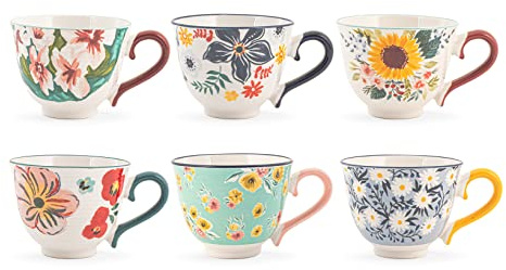 H&H Set 6 tazze te Cream Tea in New Bone China cc 220