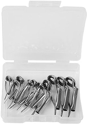 Sharplace 10x Rutenspitzen-Reparaturset, Rutenspitzen-Ersatz, Mini-Angelruten-Reparaturspitzenring-Zubehör für Süßwasser-Salzwasserrute, Angelliebhaber, Männer