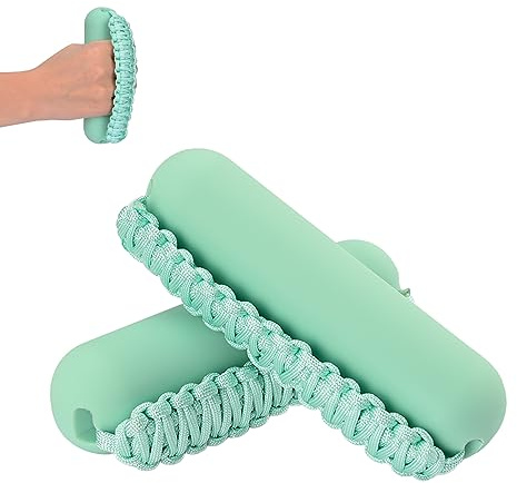 BOOSTEADY Hand Weights Set for Women Men, Soft Dumbbells of 2 (1lb), Walking Weight with Hand Strap for Aerobics, Jogging, Running-Green