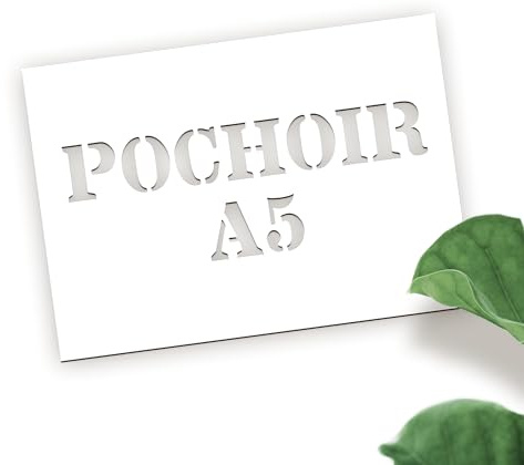 Pochoir personnalisé A5, 2 lignes de texte et typographie personnalisables, plastique lavable et réutilisable, A4 ou A5, 1 à 4 lignes