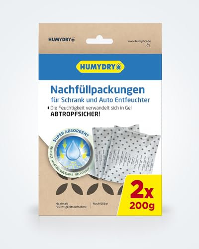 Humydry 2 Nachfüllpackungen fur Eco-box Schrank und Auto Entfeuchter