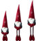 CREOLOGIC Figura XXL, 130 cm, gnomo, gambe telescopiche, decorazione natalizia, gnomo, gnomo, gnomo nordico, gnomo decorativo, statuette decorative, gnomo (rosso/grigio)