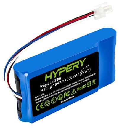 18 V 4000 mAh Replacement Li-ion Battery Compatible with Yard Force Amiro 350, 350i, 400, 400i, Compact 280R, 400Ri Lawn Mower Lawn Mower Lawn Robot