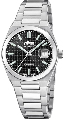 LOTUS Reloj Automático Hombre de Acero Inoxidable 316l Plateado