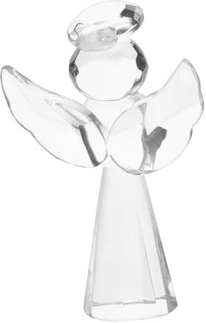 JECOMPRIS Statuetta Angelo Cristallo Decorazione Angelo Trasparente Per Studio Soggiorno Camera Da Letto Artigianato Figura