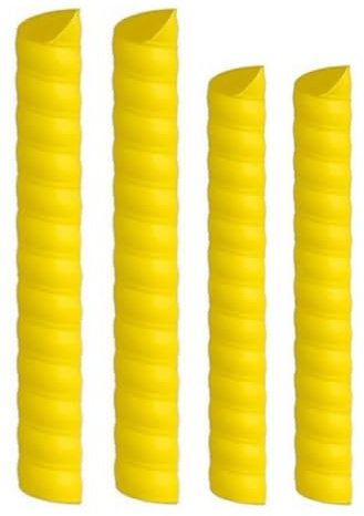 Vilgftyiet Set di 4 protezioni in plastica per tronchi d'albero con 2 grandi e 2 piccole protezioni per proteggere giovani alberi da cervi, roditori e tosaerba, resistenti alle intemperie, colore