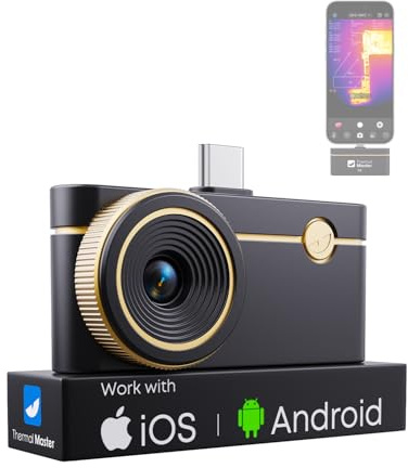 P3 Cámara Térmica Infrarroja para Android/iOS/PC | 512x384 X³ Super IR Resolution | Lente Macro 8mm | Detección PCB 1mA | -20°C a 600°C | Para Climatización y Electrónica