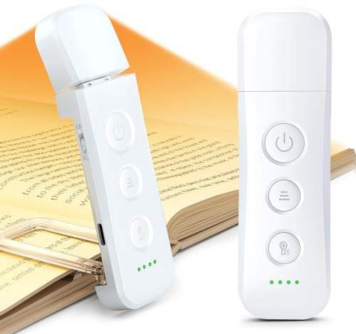 Glocusent Lampe de Lecture Livre 12 LED, 200H Autonomie, Rechargeable USB-C
