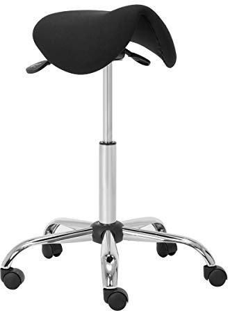 Amoiu Sattelhocker, Stehhilfe, Bürohocker Ergonomischer Arbeitshocker, Höheverstellbar 360° drehbar Sattelsitz Barhocker