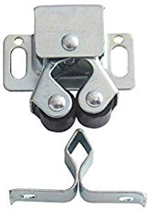 Cufe dubbelrulle lås för möbeldörr, 10 stycken, nickel, 0