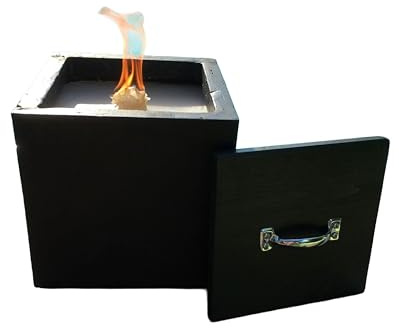 WeberHomemade® | Wachsfresser | Kerzenfresser | Schmelzlicht m. Dauerdocht & Dochthalter | Cube Würfel XXL | 23x23x23 cm |Outdoor Kerze | anthrazit weiß Sand grau Rost Terrakotta schwarz
